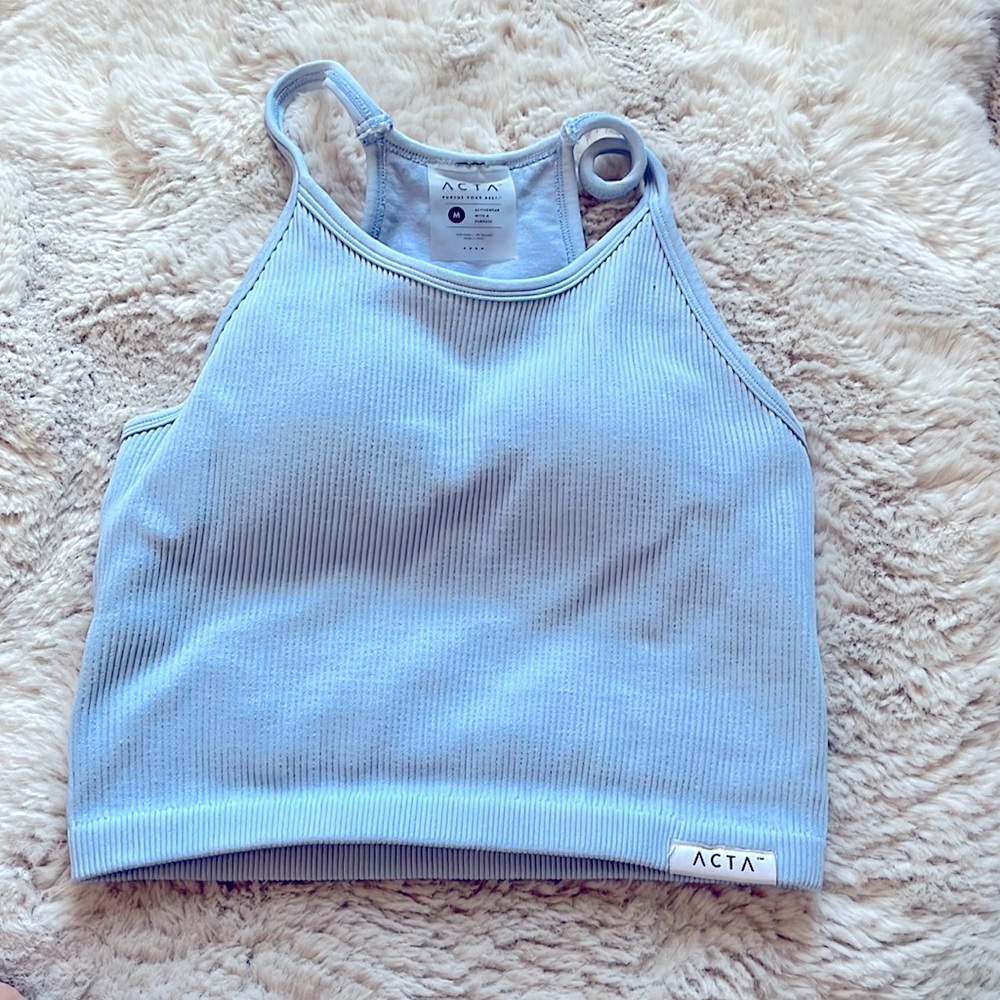 ACTA Sky / Ice Blue sports crop top / sports bra / athletic wear